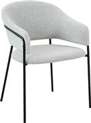 Liberta Connect Πολυθρόνες Τραπεζαρίας με Υφασμάτινη Επένδυση Λευκό Σετ 2τμχ 59x57x82cm 03-0931