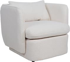 Liberta Cubius Πολυθρόνα σε Λευκό Χρώμα 70x76x76cm 01-3055