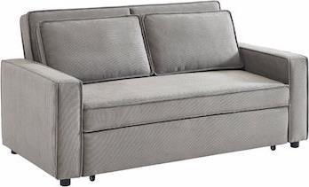 Liberta Cubo Τριθέσιος Καναπές Κρεβάτι Γκρι 172x89x89cm 70-0356