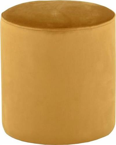Liberta Cylinder Σκαμπό Σαλονιού Επενδυμένο με Βελούδο Gold Finger Σετ 2τμχ 35x35x38cm 16-0483