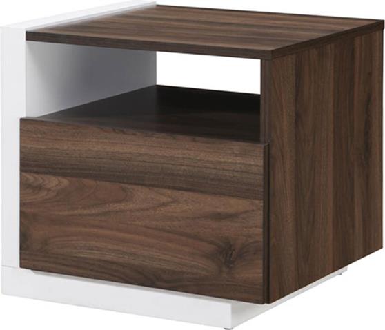 Liberta Doble Κομοδίνο Ξύλινο Καφέ 46x40x43cm 09-2047