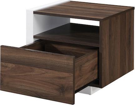 Liberta Doble Κομοδίνο Ξύλινο Καφέ 46x40x43cm 09-2047