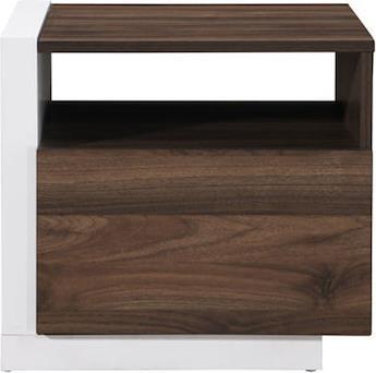 Liberta Doble Κομοδίνο Ξύλινο Καφέ 46x40x43cm 09-2047