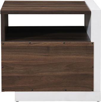 Liberta Doble Κομοδίνο Ξύλινο Καφέ 46x40x43cm 09-2047
