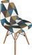 Liberta Eiffel Καρέκλες Τραπεζαρίας με Υφασμάτινη Επένδυση Μπλε Σετ 4τμχ 46x53x82cm 03-0763