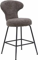 Liberta Fungo Σκαμπό Μπαρ με Πλάτη Γκρι Σετ 2τμχ 51x55x97cm 26-0076