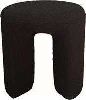 Liberta Gate Σκαμπό Σαλονιού Επενδυμένο με Ύφασμα Μαύρο 16-0710