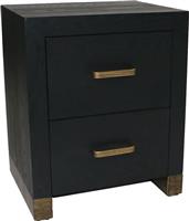 Liberta Giant Κομοδίνο Ξύλινο Μαύρο 50x40x61cm 09-2068