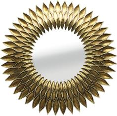 Liberta Girasol Καθρέπτης Τοίχου με Χρυσό Πλαίσιο 51x51cm Σετ 4τμχ 11-0285