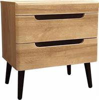 Liberta Grif Κομοδίνο Ξύλινο Μπεζ 60x40x58cm 09-2142