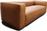 Liberta Hacket Τριθέσιος Καναπές Camel 230x95x66cm 70-0433