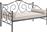Liberta Happy Καναπές Κρεβάτι Μονό Μεταλλικό Μαύρο για Στρώμα 90x200cm 15-0122