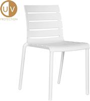 Liberta Καρέκλα Εξωτερικού Χώρου Πολυπροπυλενίου Horizontal Λευκό 4τμχ 42x54.5xH78cm 27-0162