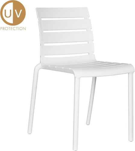 Liberta Καρέκλα Εξωτερικού Χώρου Πολυπροπυλενίου Horizontal Λευκό 4τμχ 42x54.5xH78cm 27-0162