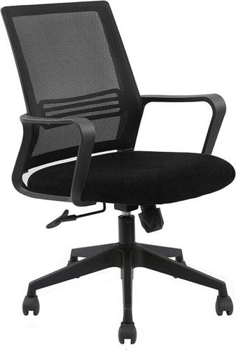 Liberta Καρέκλα Γραφείου με Μπράτσα Curve Μαύρη 25-0551