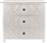 Liberta Ξύλινη Συρταριέρα Κρεβατοκάμαρας Margaret με 3 συρτάρια Λευκή 80x35x81cm 09-1277