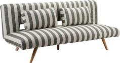 Liberta La Spezia Τριθέσιος Καναπές Κρεβάτι Off White-Λαδί 188x81x88cm 70-0447