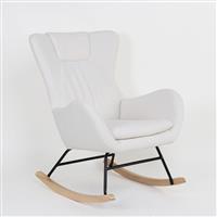 Liberta Lapin Πολυθρόνα Κουνιστή Λευκό 67x87x90cm 01-3637