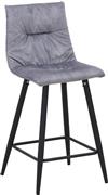 Liberta Linea Σκαμπό Μπαρ με Πλάτη Γκρι Silver Σετ 4τμχ 42x51x84cm 26-0074