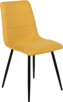Liberta Living Καρέκλες Τραπεζαρίας με Υφασμάτινη Επένδυση Κίτρινες Σετ 4τμχ 44x52x86cm 03-0753