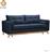 Liberta Lusso Τριθέσιος Καναπές Κρεβάτι Μπλε 218x85x87cm 71-0271