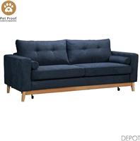 Liberta Lusso Τριθέσιος Καναπές Κρεβάτι Μπλε 218x85x87cm 71-0271