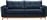 Liberta Lusso Τριθέσιος Καναπές Κρεβάτι Μπλε 218x85x87cm 71-0271