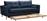 Liberta Lusso Τριθέσιος Καναπές Κρεβάτι Μπλε 218x85x87cm 71-0271