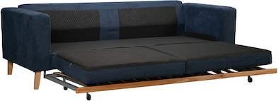 Liberta Lusso Τριθέσιος Καναπές Κρεβάτι Μπλε 218x85x87cm 71-0271