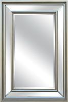 Liberta Lux Καθρέπτης Τοίχου με Ασημί Ξύλινο Πλαίσιο Σετ 3τμχ 90x60cm 11-0322
