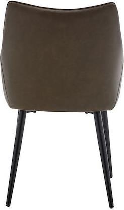 Liberta Malone Καρέκλες Τραπεζαρίας με Υφασμάτινη Επένδυση Μπεζ-Λαδί Σετ 2τμχ 46x61x86.5cm 03-1047