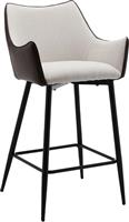 Liberta Malone Σκαμπό Μπαρ Μεταλλικό Γκρι Σετ 2τμχ 38x51x96cm 26-0019