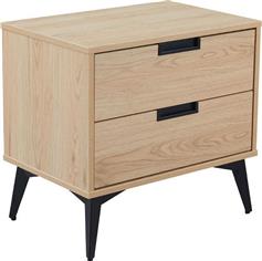 Liberta Neon Κομοδίνο Ξύλινο Μπεζ 58x39x55cm 09-2155