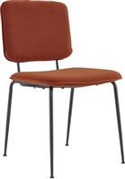 Liberta Nola Καρέκλες Κουζίνας με Υφασμάτινη Επένδυση Orange Σετ 4τμχ 03-0716