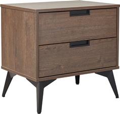 Liberta Nuez Κομοδίνο Μεταλλικό Καφέ 58x39x55cm 09-2133