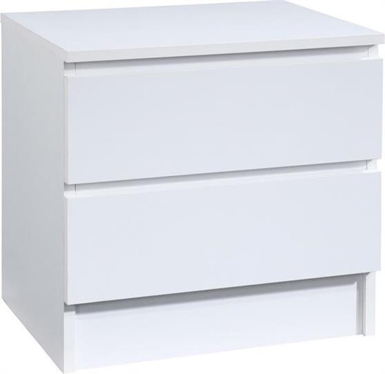 Liberta Polo Κομοδίνο Ξύλινο Λευκό 45x35.5x45cm 09-1791