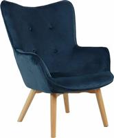 Liberta Pop Up Μπερζέρα Βελούδινη Μπλε 72x82x94cm 01-1871
