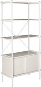 Liberta Popular Βιβλιοθήκη Μελαμίνη-Μέταλλο 80x40x163cm 28-0305