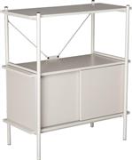 Liberta Popular Βιβλιοθήκη Μελαμίνη-Μέταλλο 80x40x92cm 28-0306