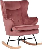 Liberta Rocker Κουνιστή Πολυθρόνα Βελούδινη Ροζ 71x86x102cm 01-3274