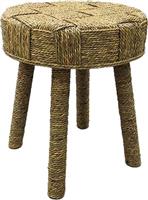 Liberta Rope Σκαμπό Σαλονιού Rattan Φυσικό Σετ 2τμχ 38x38x45cm 16-0885