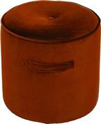 Liberta Σκαμπό Σαλονιού Επενδυμένο με Βελούδο Nomads Πορτοκαλί 38x38x38cm 16-0437