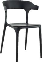 Liberta Snap Καρέκλες Κουζίνας από Πολυπροπυλένιο Μαύρες Σετ 4τμχ 51x52x83cm