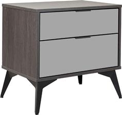 Liberta Specchio Κομοδίνο Ξύλινο Μαύρο 58x39x55cm 09-2127