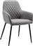 Liberta Stone Καρέκλες Τραπεζαρίας με Υφασμάτινη Επένδυση Γκρι Ανοιχτό Σετ 2τμχ 58x54x88cm 03-1049