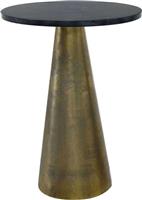 Liberta Στρογγυλό Βοηθητικό Τραπεζάκι Cono Αλουμινίου Μαύρο-Antique Brass Μ36xΠ36xΥ51cm 04-0884