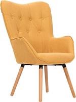 Liberta Style Πολυθρόνα Κίτρινη 68x73x107cm 01-1577