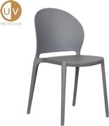 Liberta Trendo Καρέκλες Κουζίνας από Πολυπροπυλένιο Γκρι Σετ 4τμχ 44x50.5x83cm 27-0139
