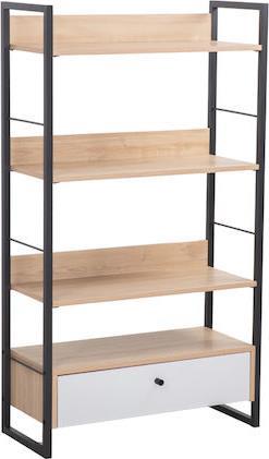 Liberta Trilogy Βιβλιοθήκη Μελαμίνη-Μέταλλο 70x30x125cm 28-0309