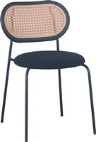 Liberta Vintage Καρέκλες Τραπεζαρίας Μεταλλικές Μαύρο Σετ 4τμχ 47x55x76cm 03-1061